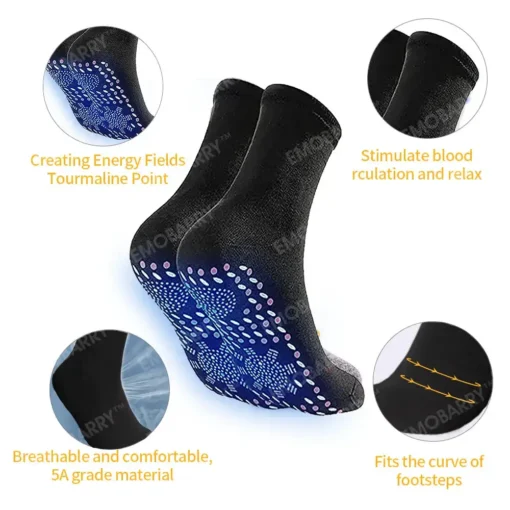 EMOBARRY® VitaluxeTourmaline Magnetic Compression Therapy Socks