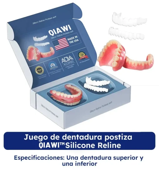 QIAWI™ Premium Custom Silicone Denture Set