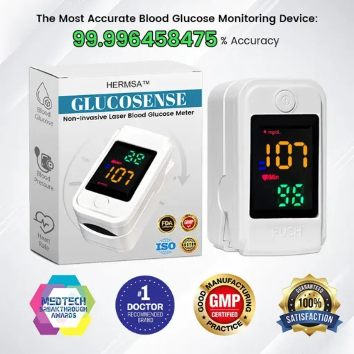 GlucoSense Non-Invasive Laser Blood Glucose Meter - ✅99.8curacy