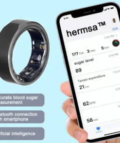 HERMSA™ AI Chip Smart Weight Loss Ring with SOS for Emergencies